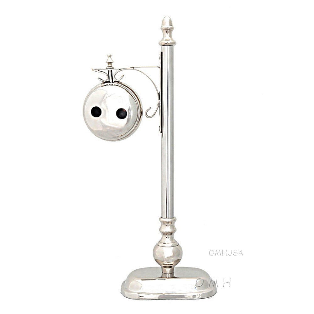 Brass/ Alum. Lamp Post Clock One Sided