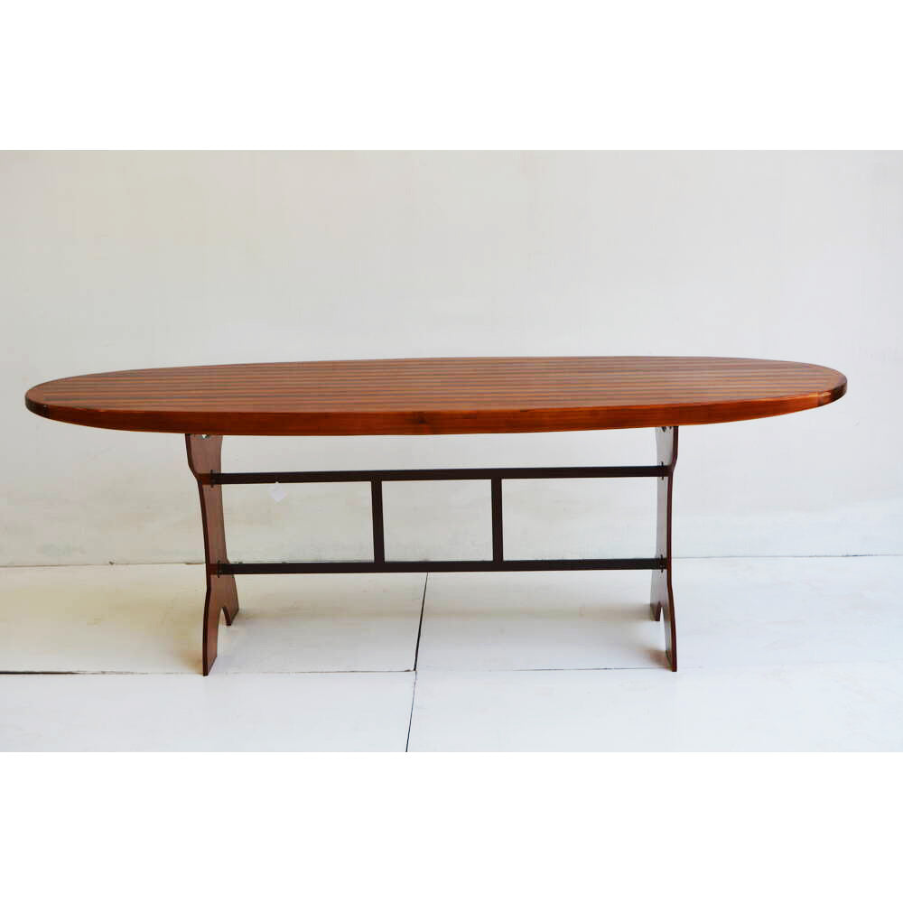 Wooden Single Paddle Board Bar Table 39.4 Inches Tall