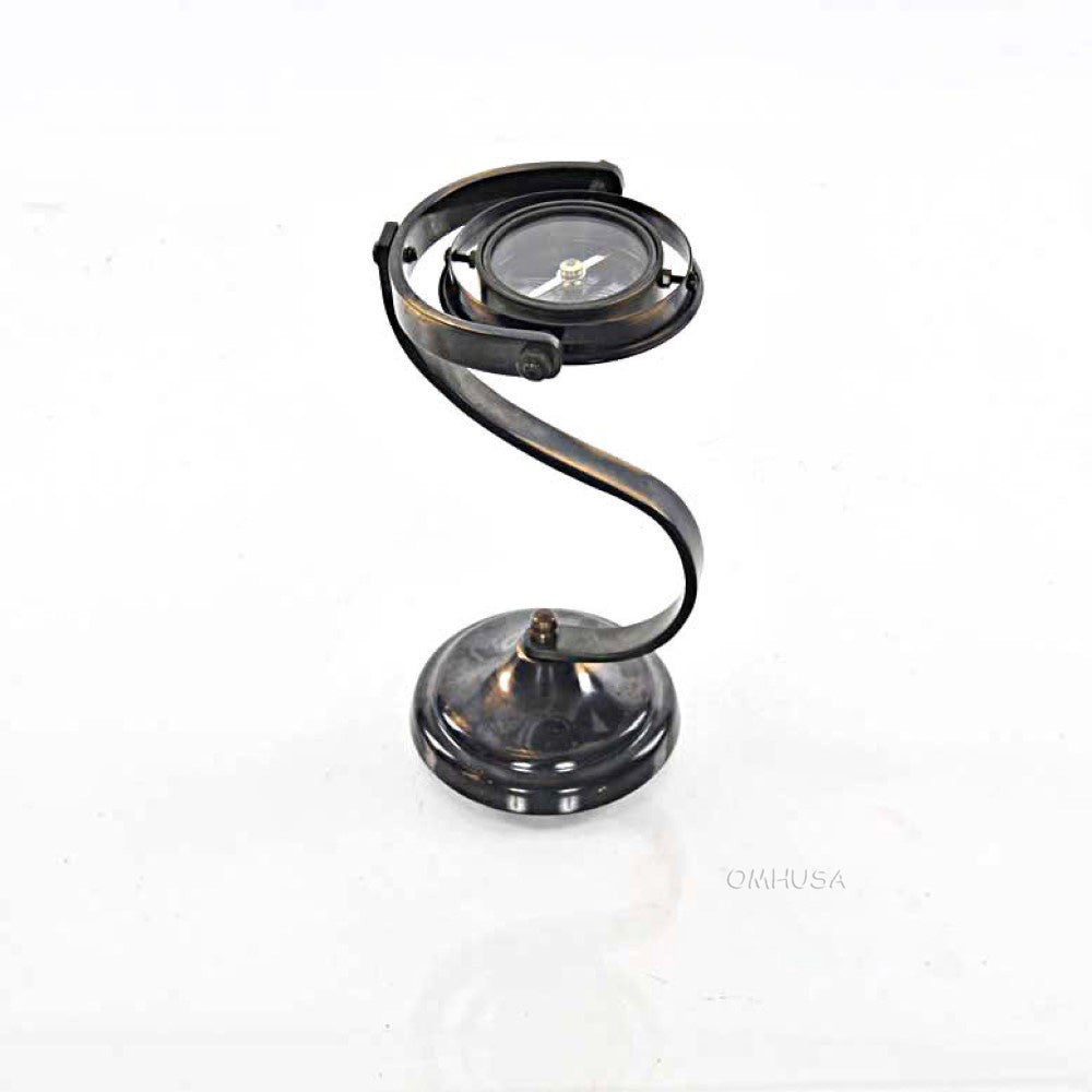 Gimbaled Compass on brass stand