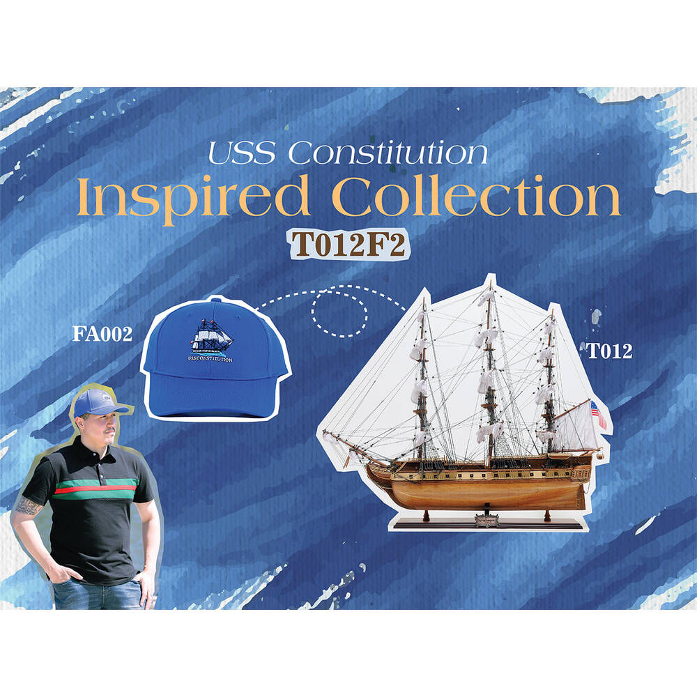 Ultimate USS Constitution Combo: A Model Ship and Classic Hat