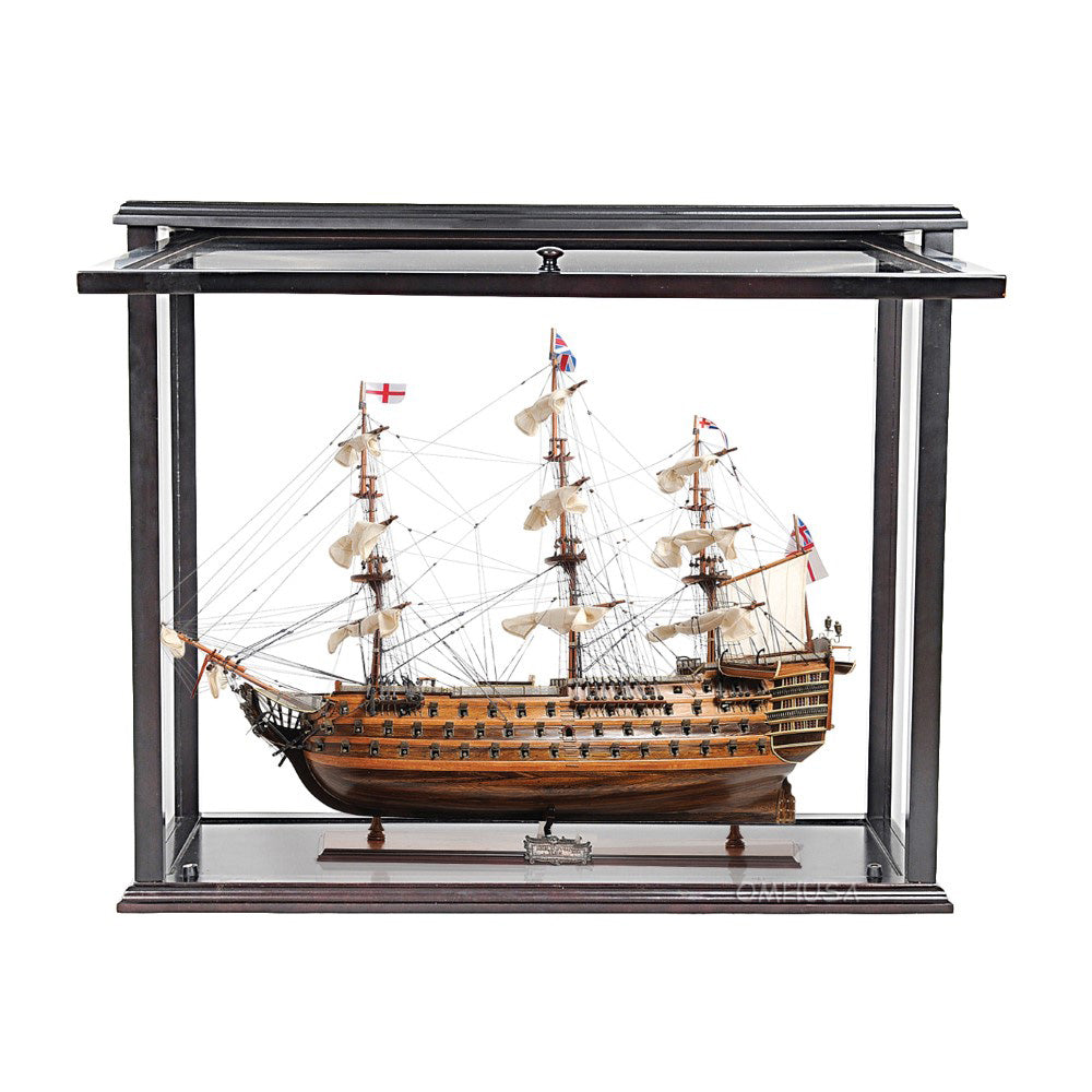 HMS Victory Midsize With Display Case Front Open