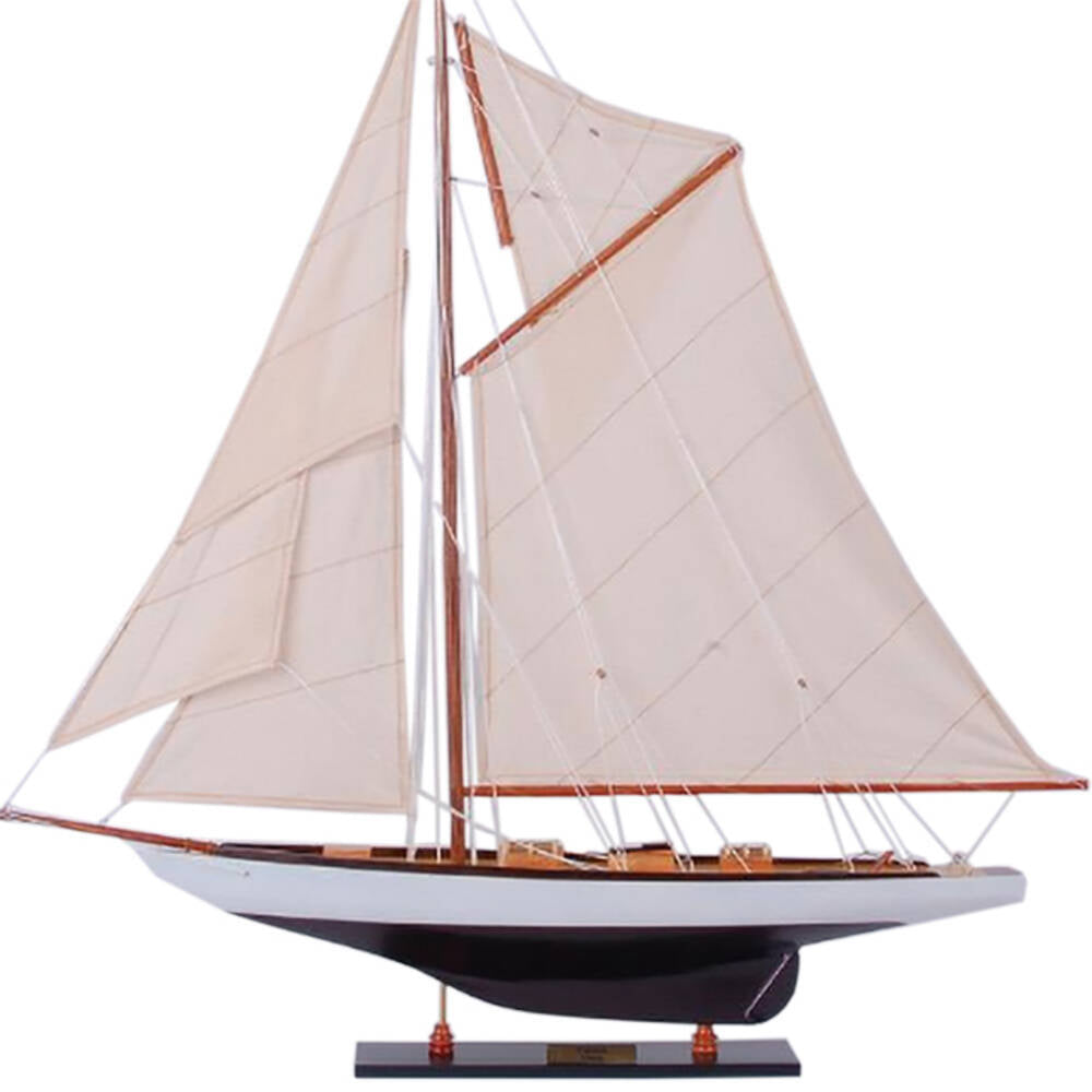 Tuiga Painted Medium Sailboat Schooner Yacht Model