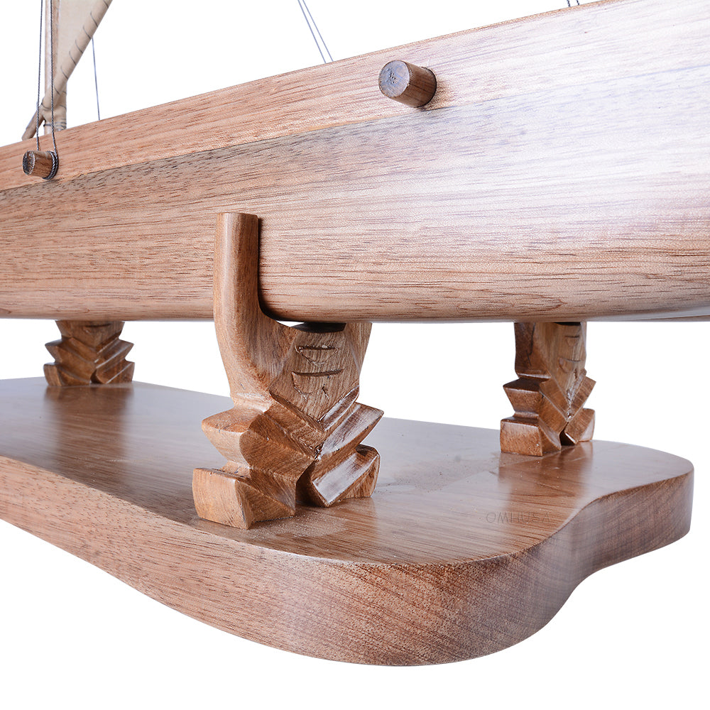 Antique Hawaiian outrigger 36-inch