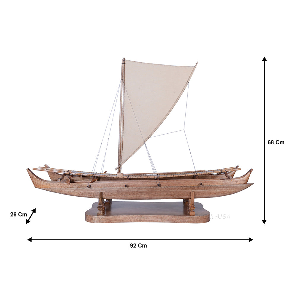 Antique Hawaiian outrigger 36-inch