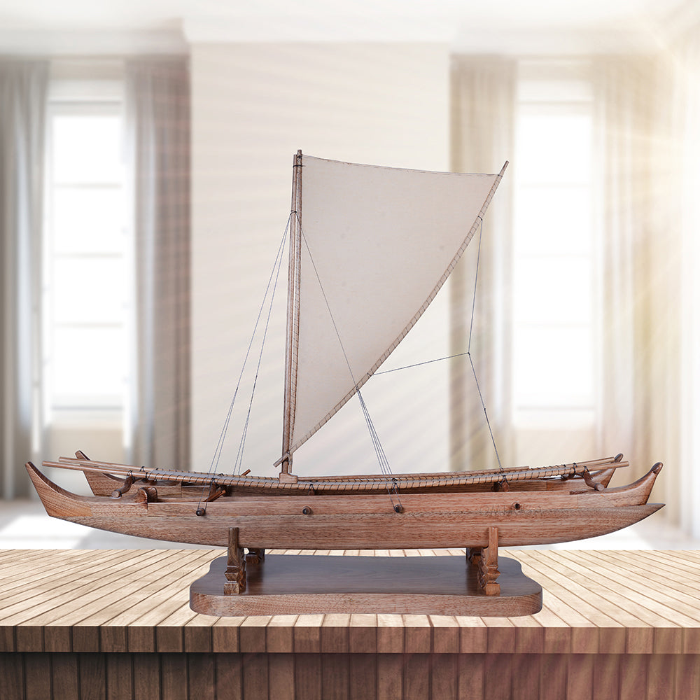 Antique Hawaiian outrigger 36-inch