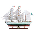 Cuauhtemoc Mexican Navy sail training barque model, 28 inches, mahogany and western red cedar
