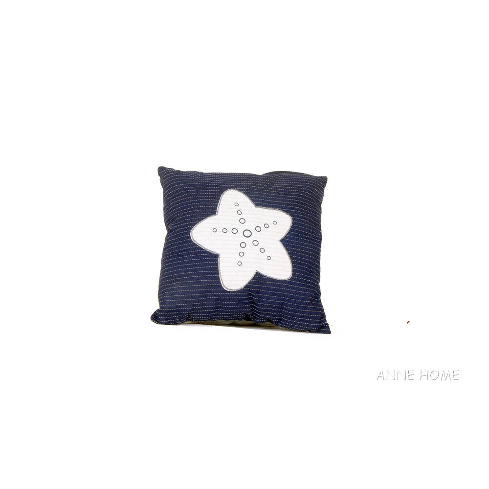 Anne Home - Blue Pillow  White Star