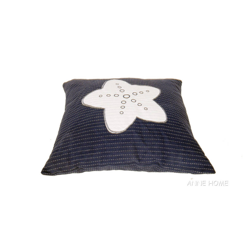 Anne Home - Blue Pillow  White Star