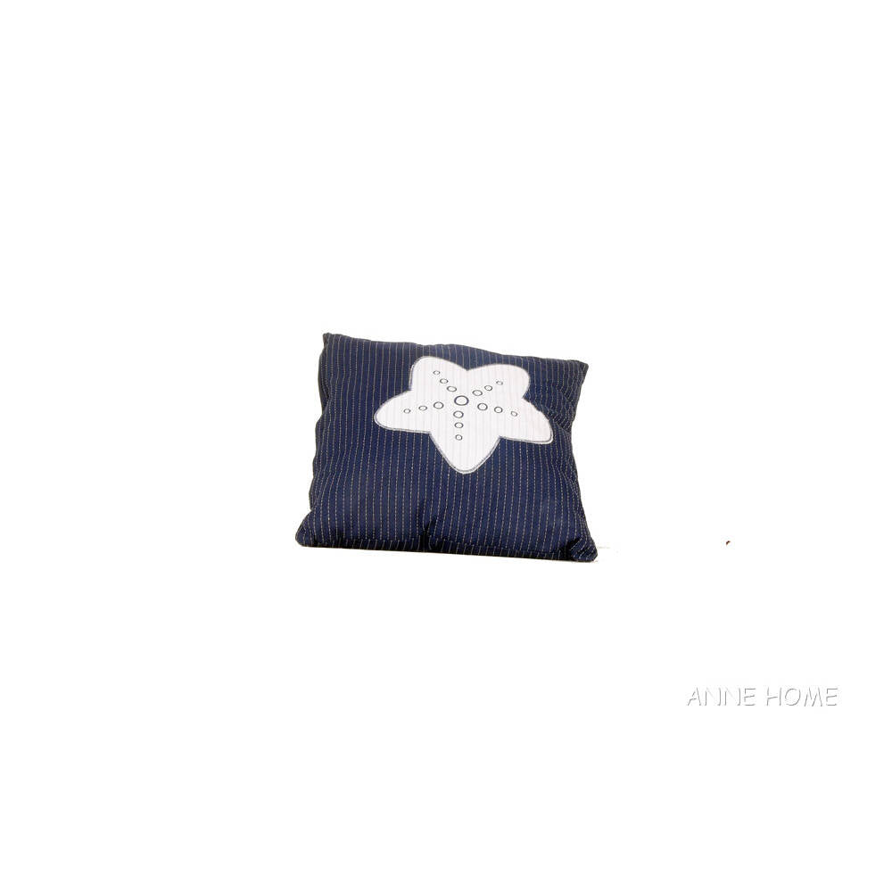 Anne Home - Blue Pillow  White Star