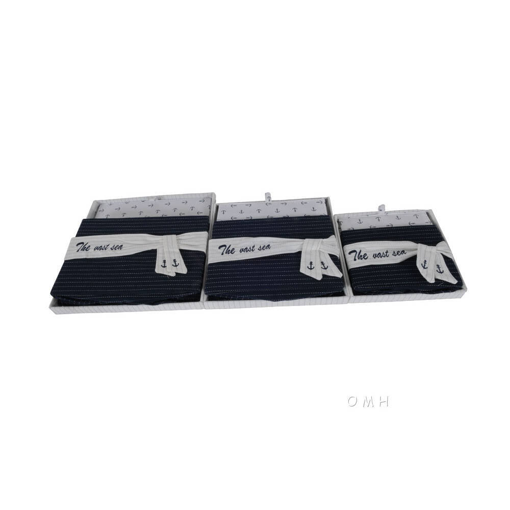 Anne Home - Set of 3 Fabric Boxes With Cover