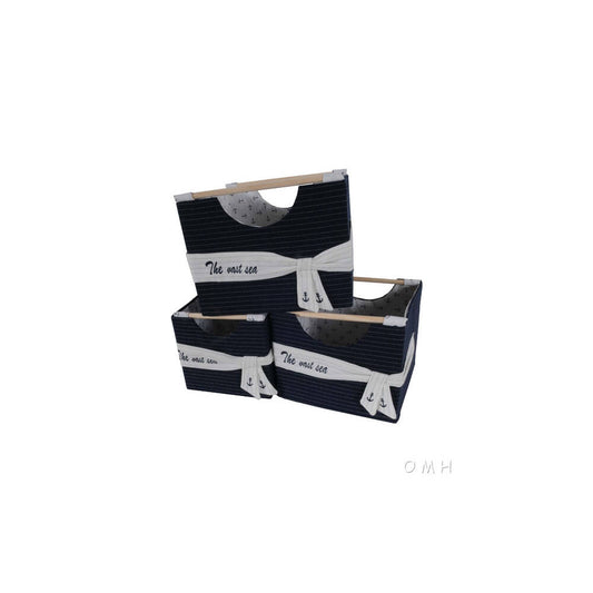 Anne Home - Set of 3 Foldable Fabric Basket