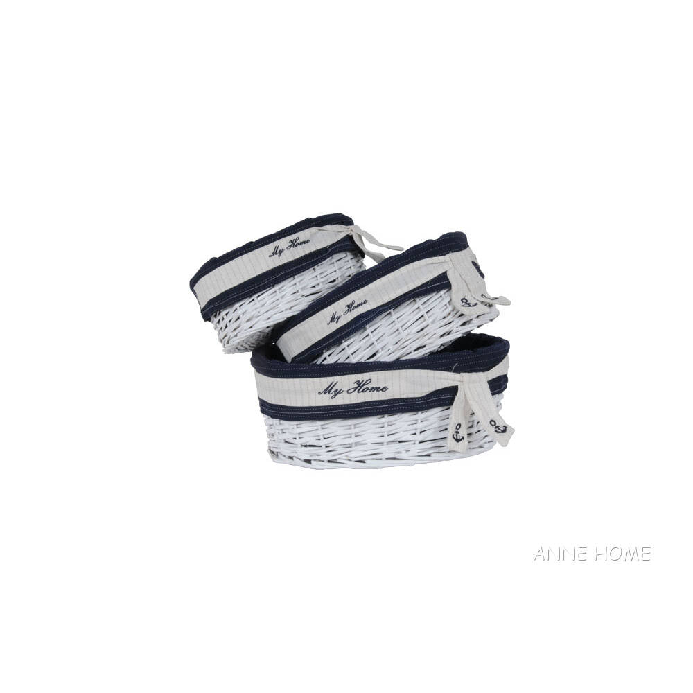 Anne Home - Set of 5 Oval Willow Baskets