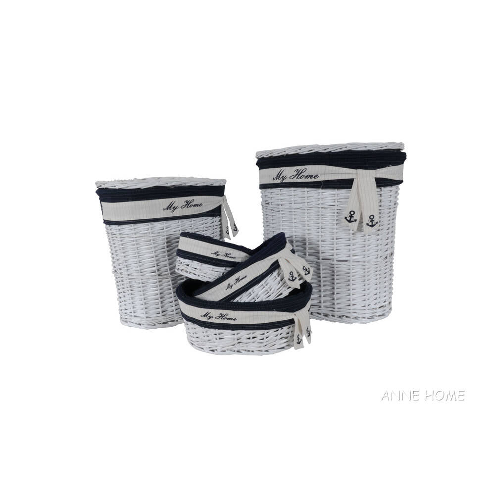 Anne Home - Set of 5 Oval Willow Baskets