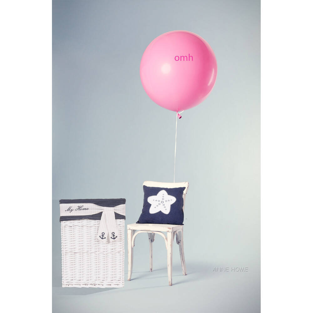 Anne Home - Blue Pillow  White Star  Set of 2