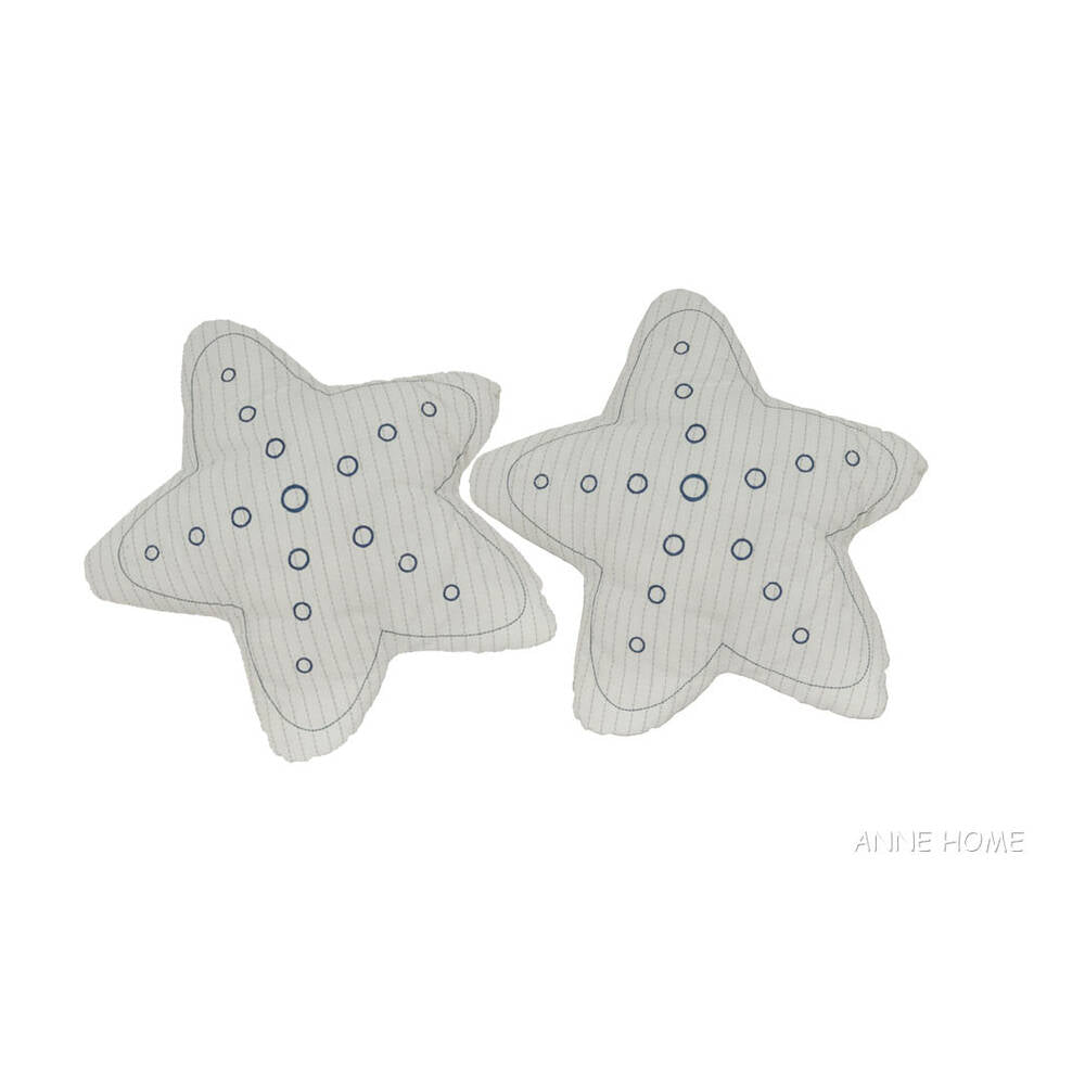Anne Home - Star Pillow - White  Set of 2