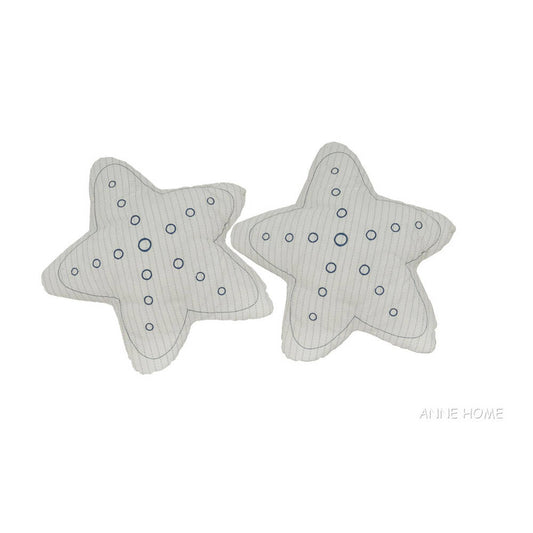 Anne Home - Star Pillow - White  Set of 2