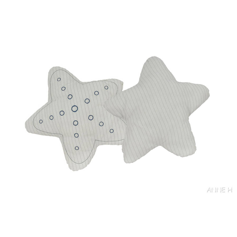 Anne Home - Star Pillow - White  Set of 2