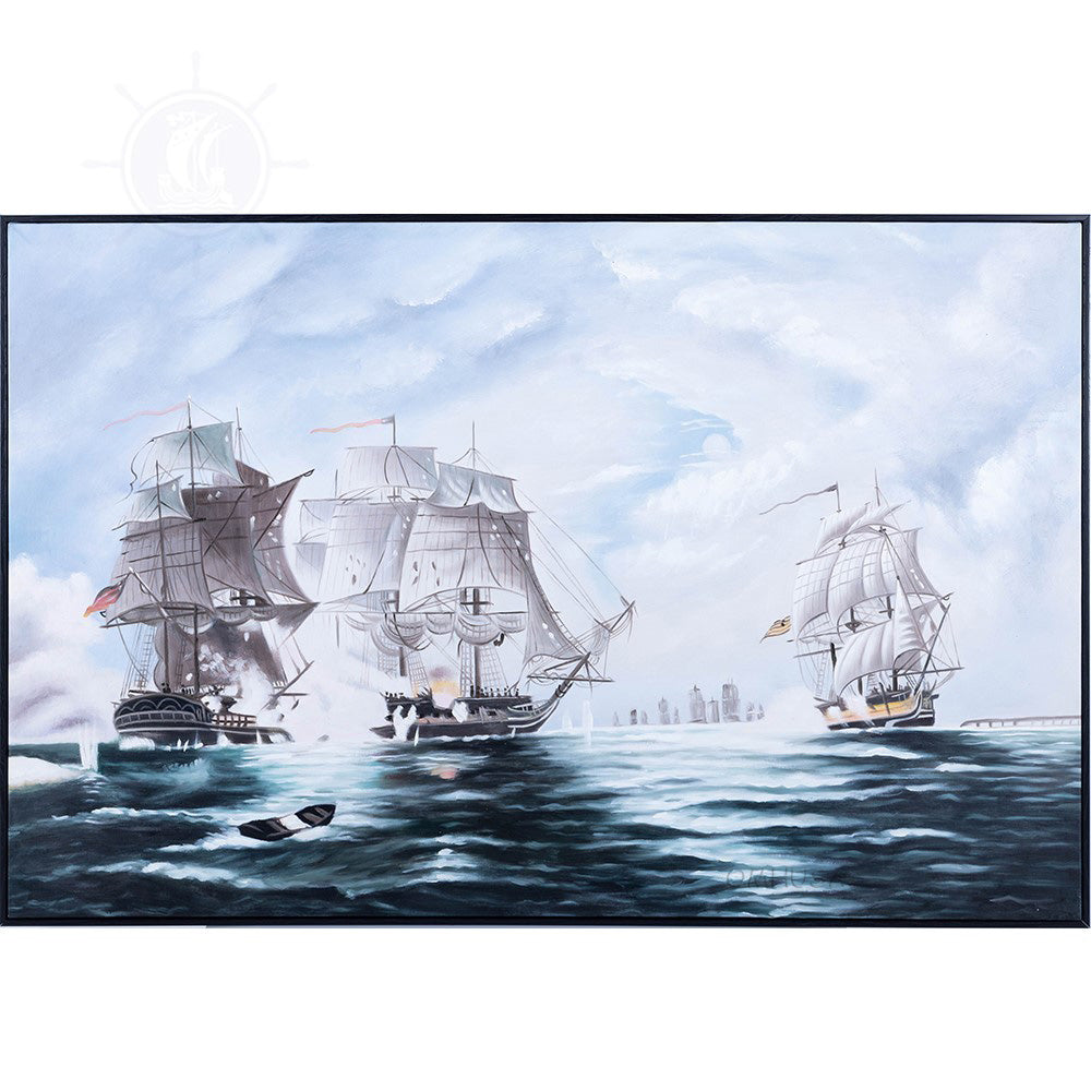 The Battle of Flamborough Head - Canvas Painting