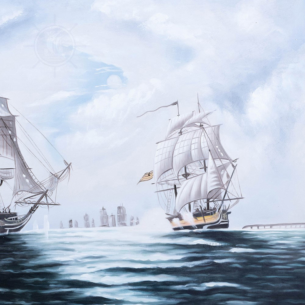 The Battle of Flamborough Head - Canvas Painting