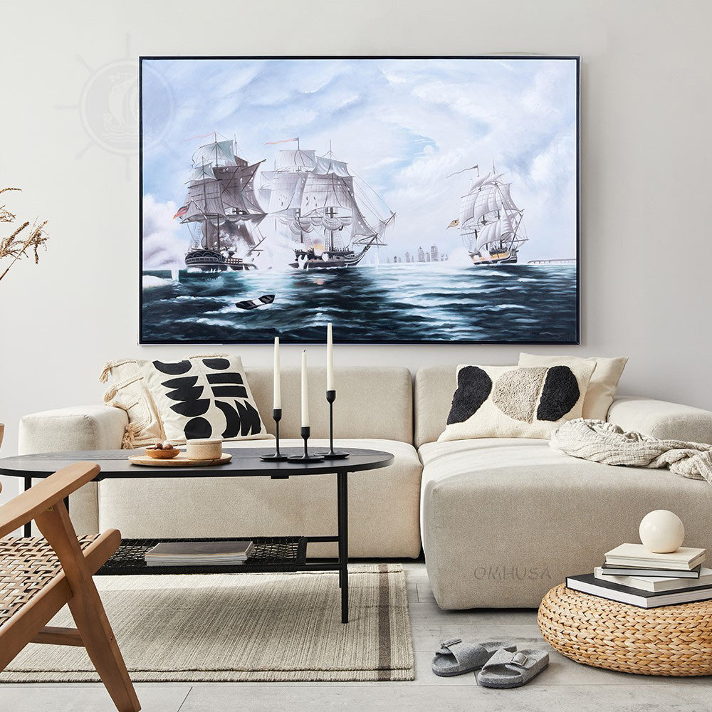 The Battle of Flamborough Head - Canvas Painting