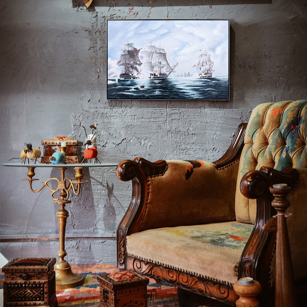 The Battle of Flamborough Head - Canvas Painting