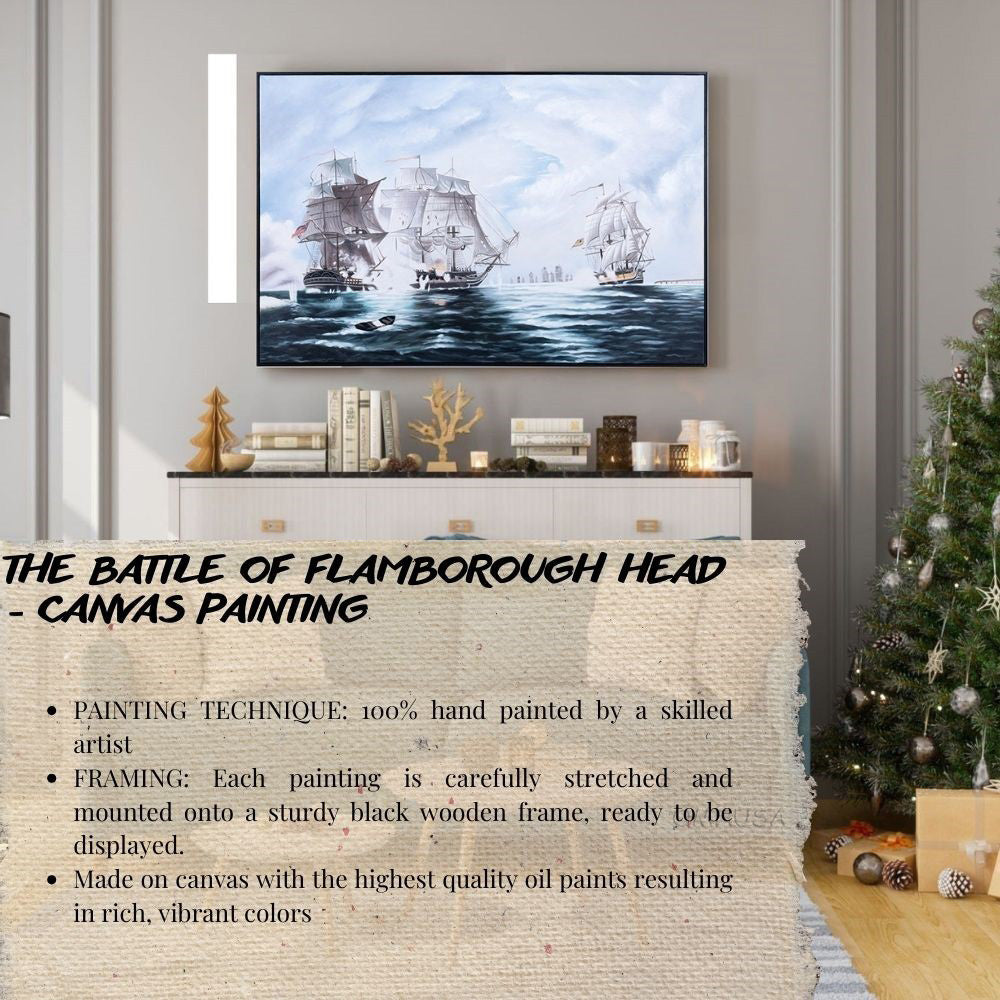 The Battle of Flamborough Head - Canvas Painting