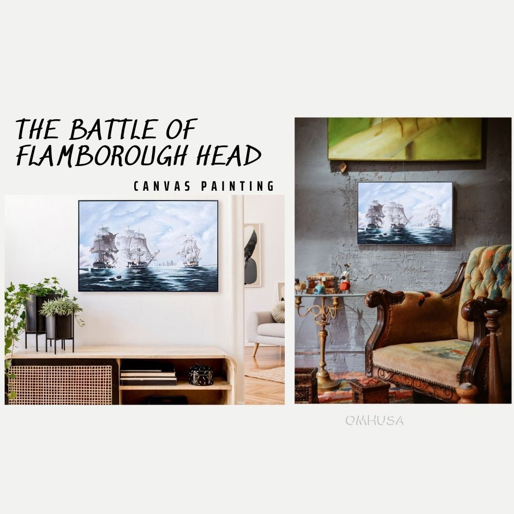 The Battle of Flamborough Head - Canvas Painting