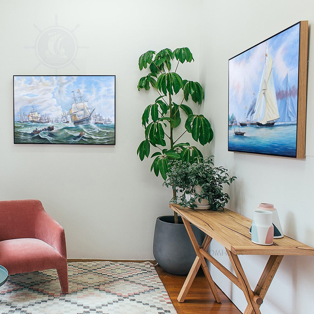 The Channel fleet in heavy weather - Canvas Painting