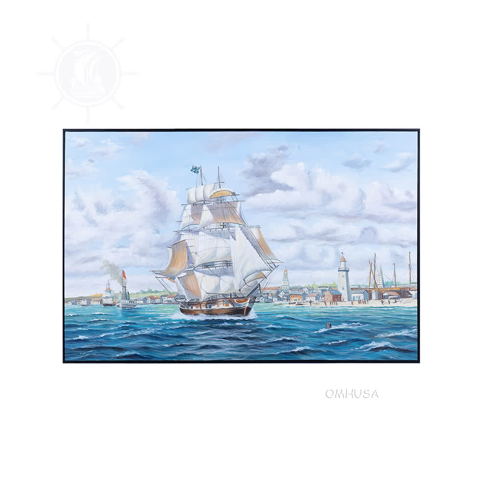 Whaler 'Lexington' Leaving Nantucket - Canvas Painting
