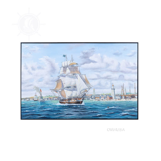 Whaler 'Lexington' Leaving Nantucket - Canvas Painting