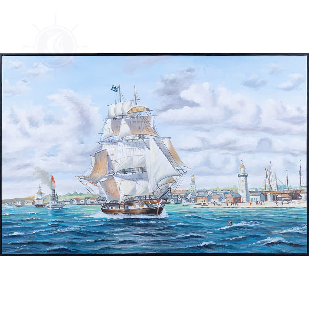 Whaler 'Lexington' Leaving Nantucket - Canvas Painting