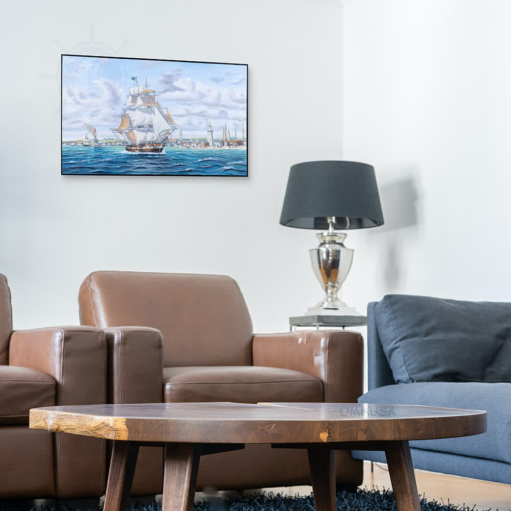 Whaler 'Lexington' Leaving Nantucket - Canvas Painting