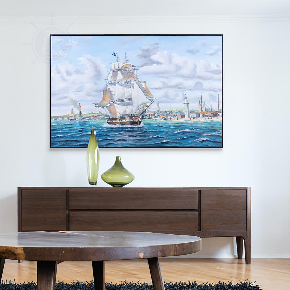 Whaler 'Lexington' Leaving Nantucket - Canvas Painting