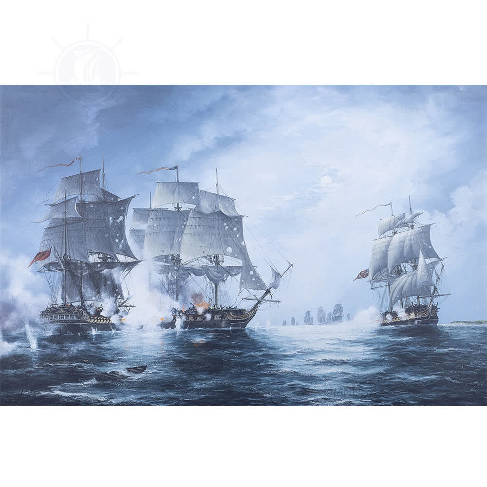 The Battle of Flamborough Head - Canvas Print