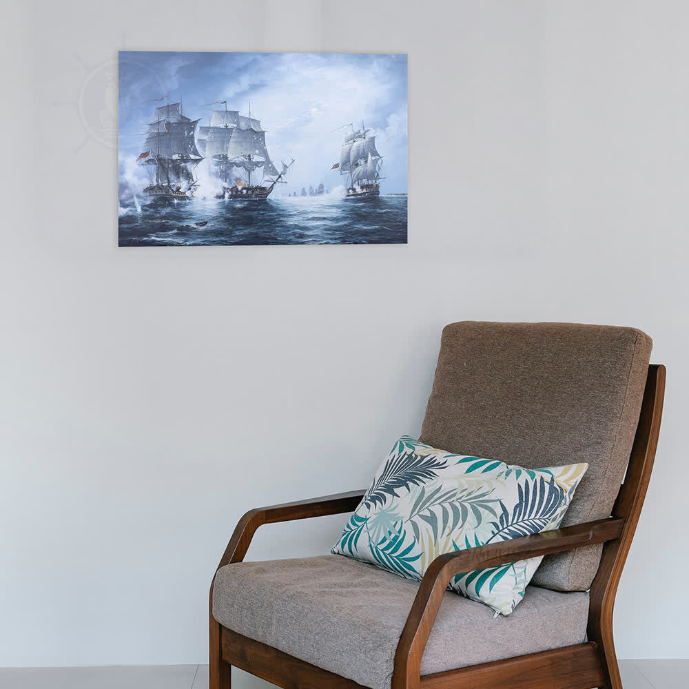 The Battle of Flamborough Head - Canvas Print