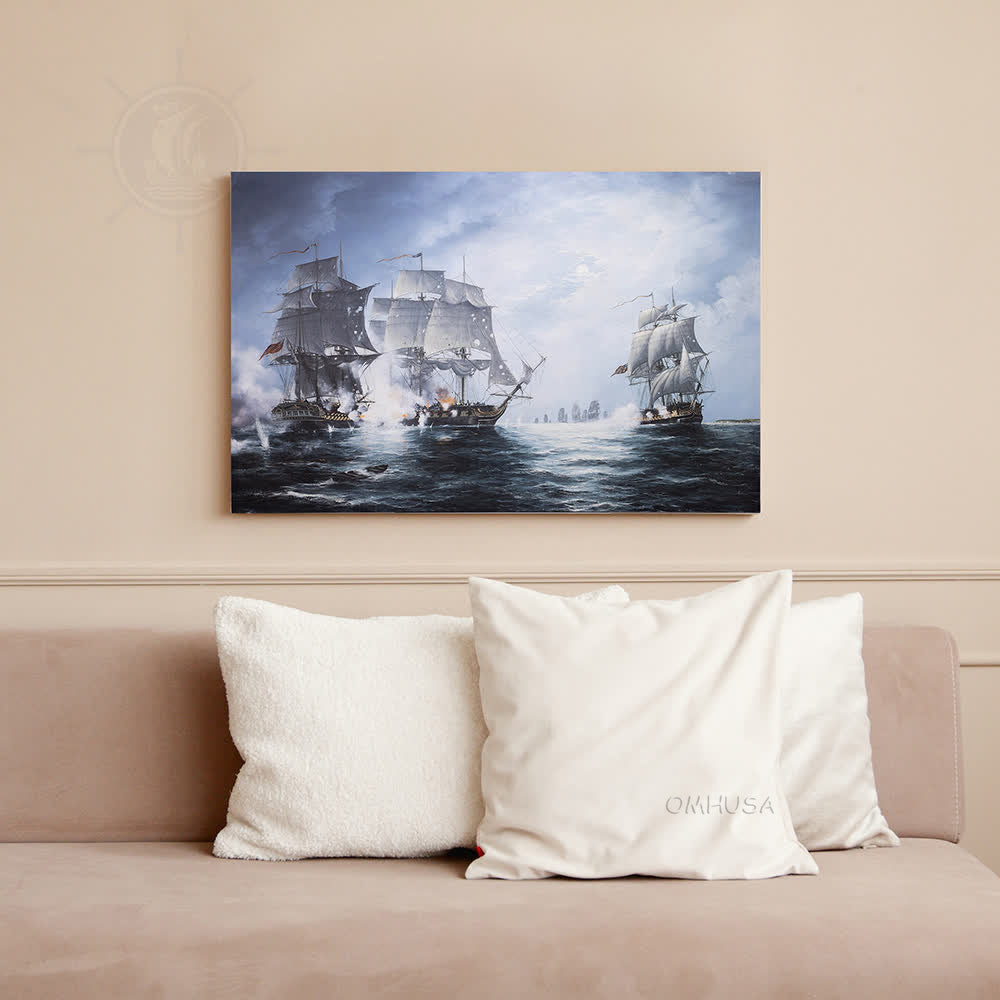 The Battle of Flamborough Head - Canvas Print