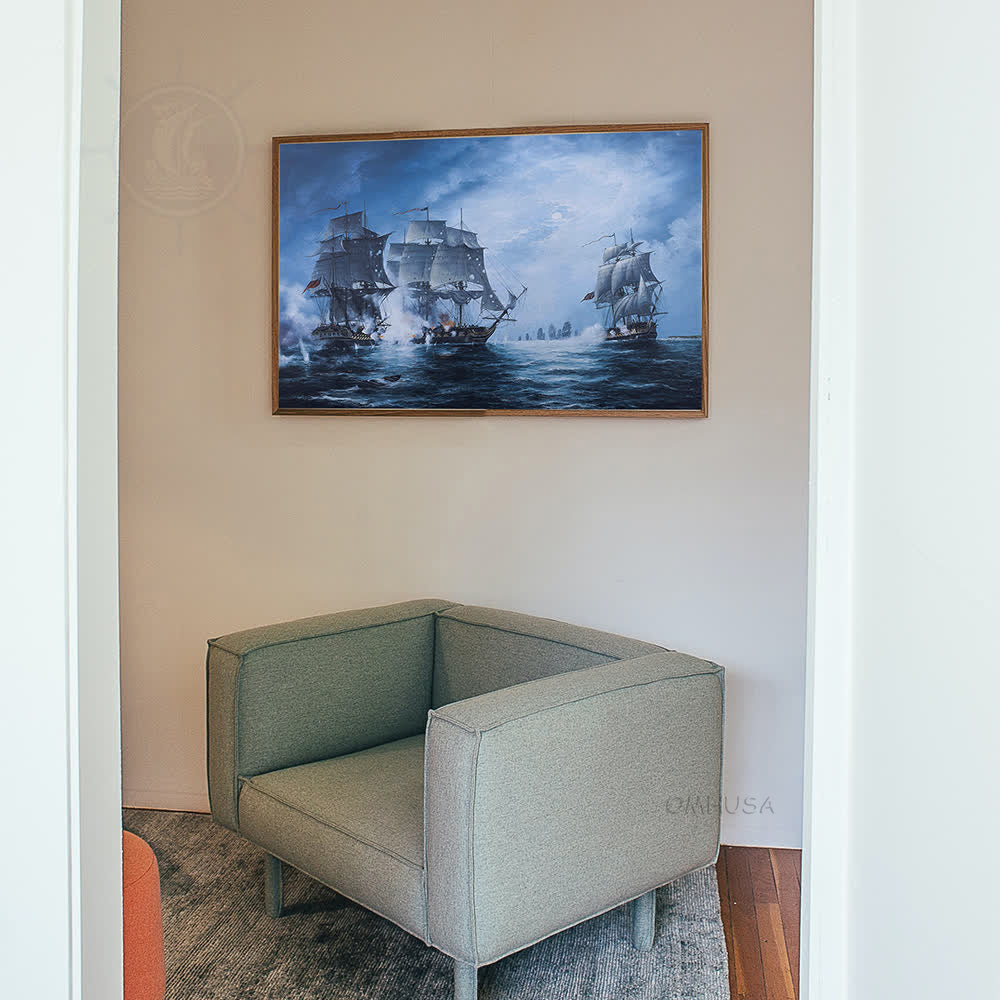The Battle of Flamborough Head - Canvas Print