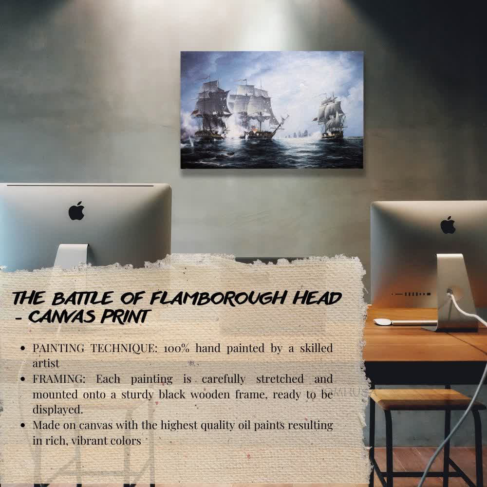 The Battle of Flamborough Head - Canvas Print