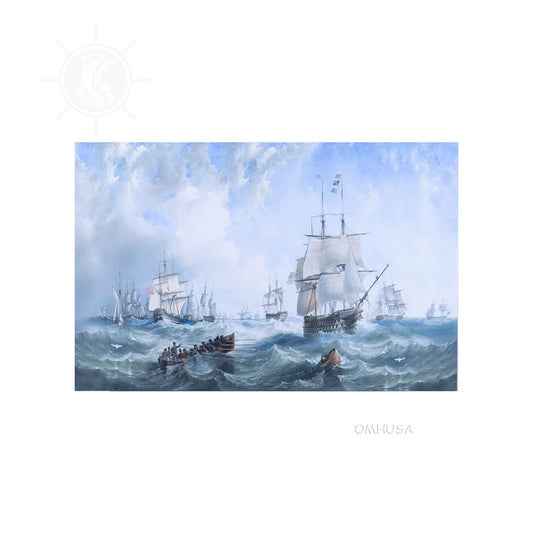 The Channel fleet in heavy weather - Canvas Print