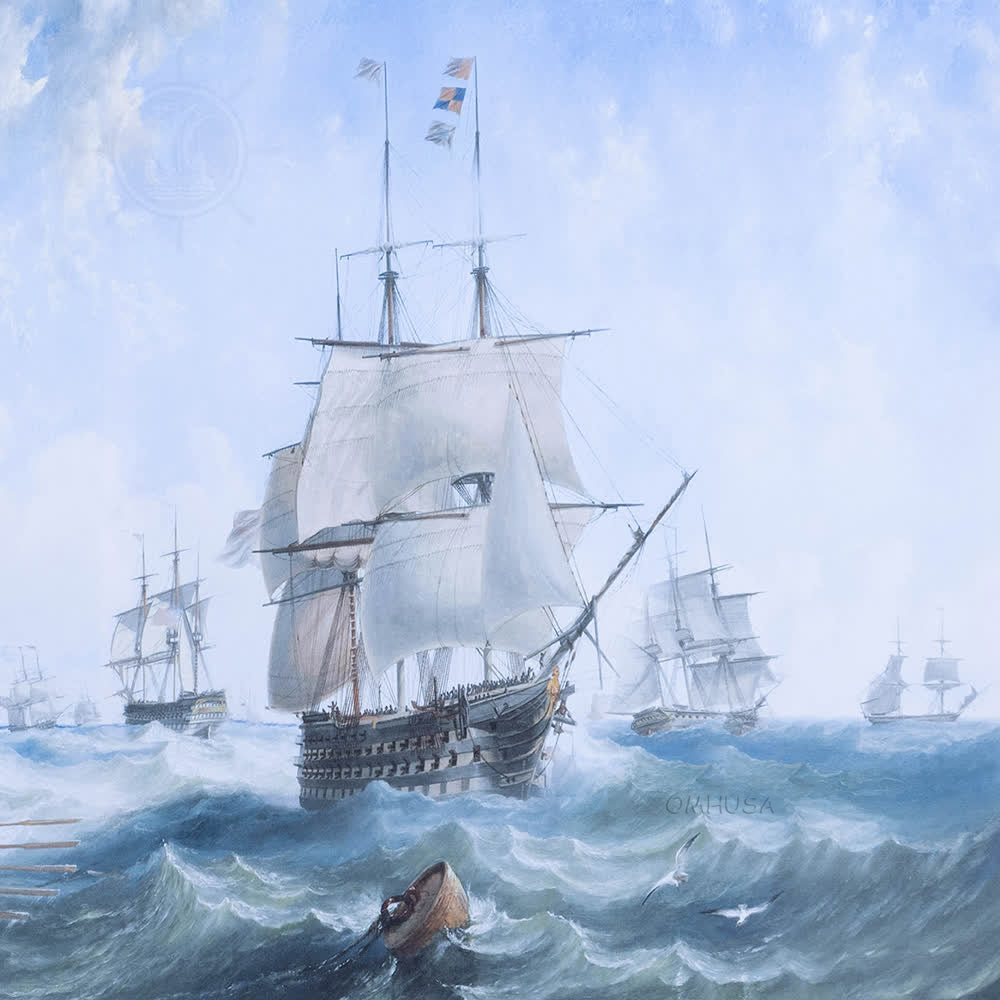 The Channel fleet in heavy weather - Canvas Print