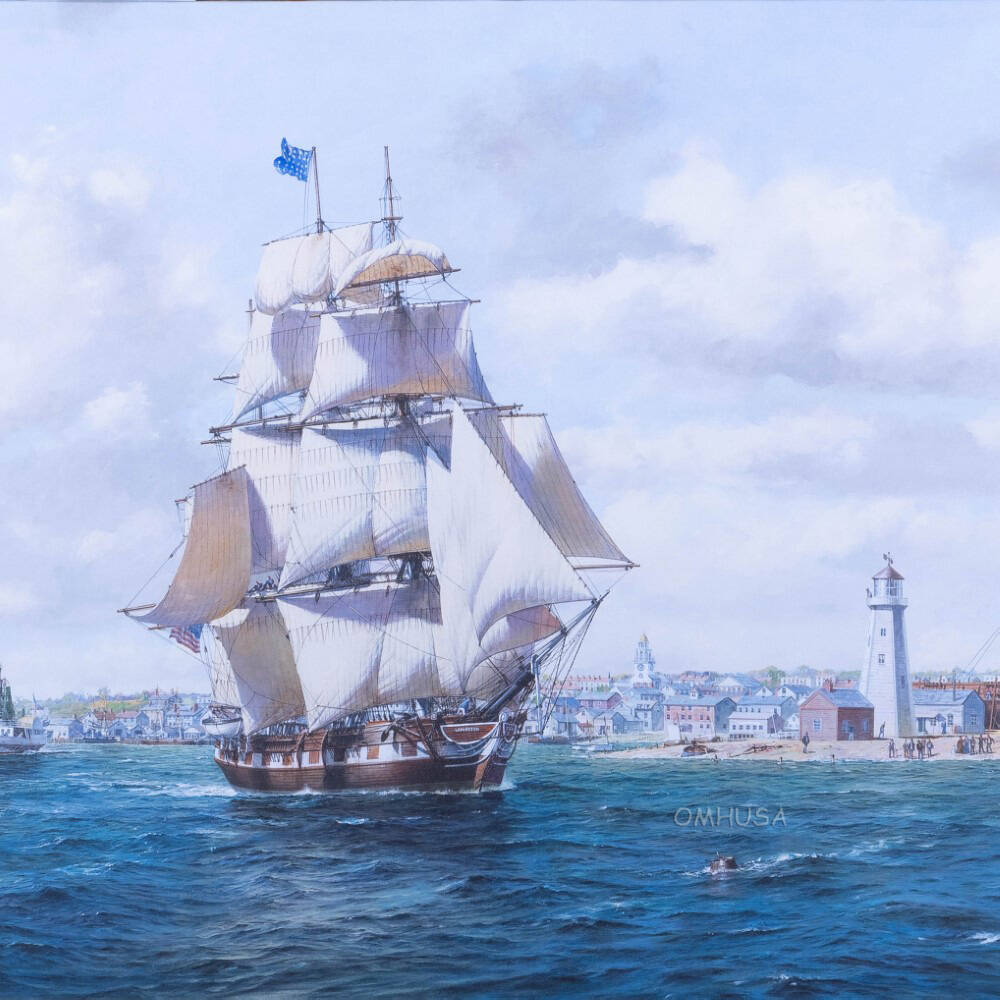 Whaler 'Lexington' Leaving Nantucket - Canvas Print