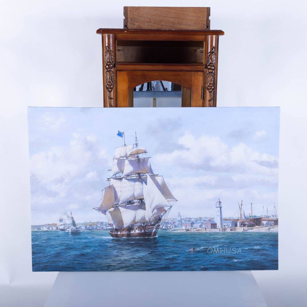 Whaler 'Lexington' Leaving Nantucket - Canvas Print