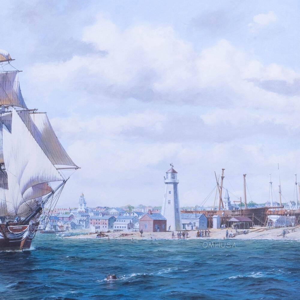 Whaler 'Lexington' Leaving Nantucket - Canvas Print