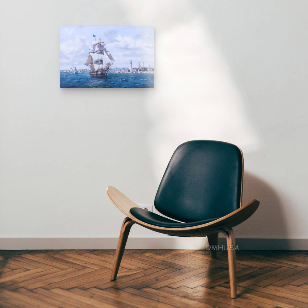 Whaler 'Lexington' Leaving Nantucket - Canvas Print