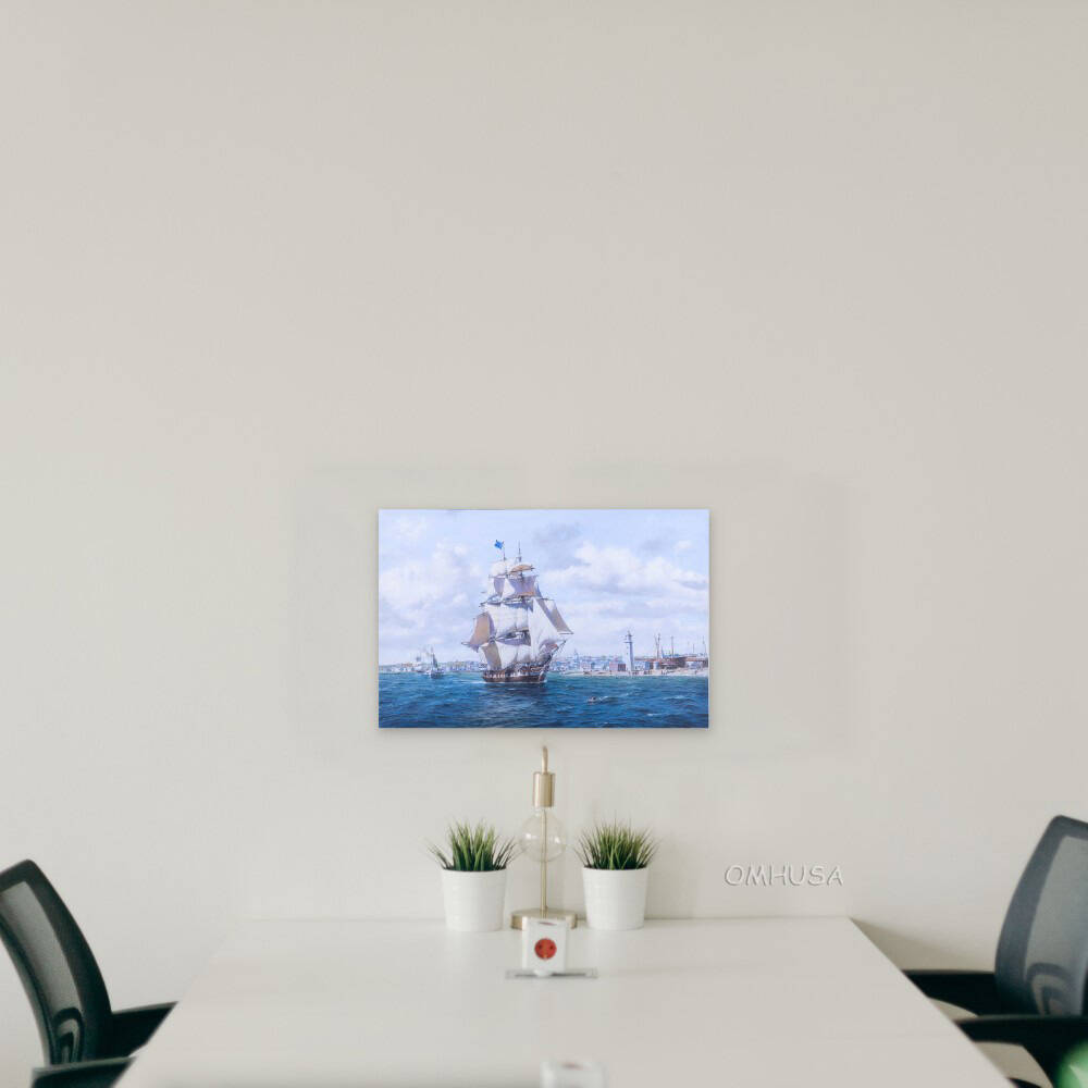 Whaler 'Lexington' Leaving Nantucket - Canvas Print