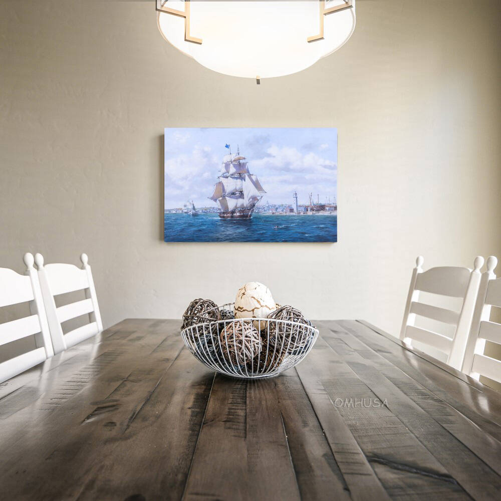 Whaler 'Lexington' Leaving Nantucket - Canvas Print