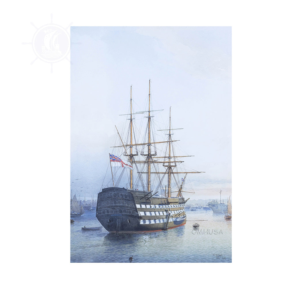 H.M.S. Victory in Portsmouth Harbour - Canvas Print