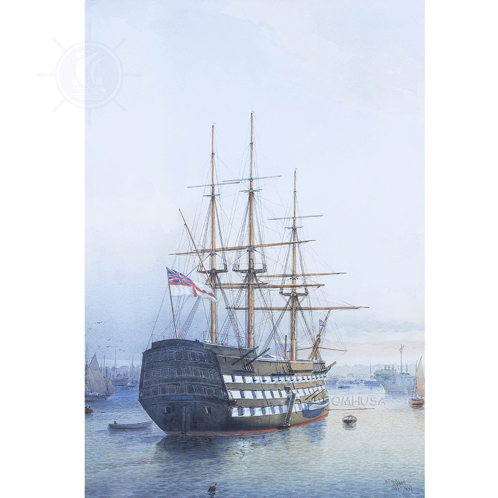 H.M.S. Victory in Portsmouth Harbour - Canvas Print