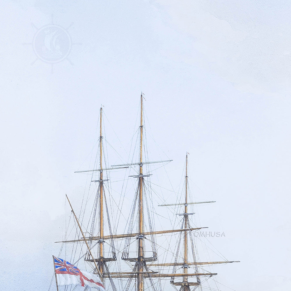 H.M.S. Victory in Portsmouth Harbour - Canvas Print