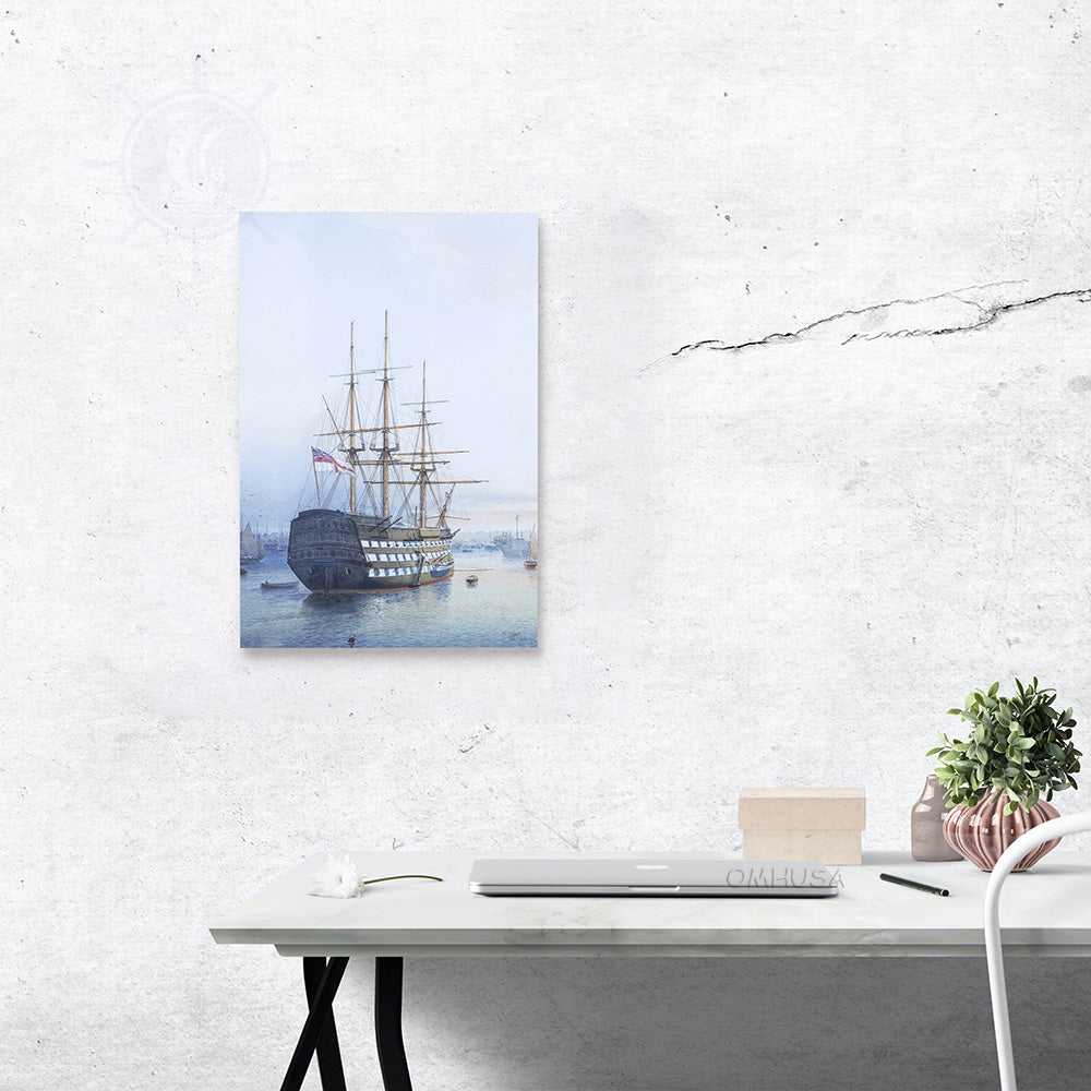H.M.S. Victory in Portsmouth Harbour - Canvas Print